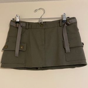 Source Unknown Low Rise Cargo Mini Skirt